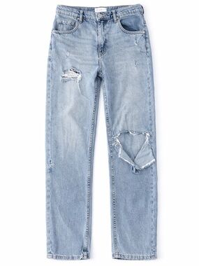 ZARA Light Wash Distressed Mom jeans Sz 13/14